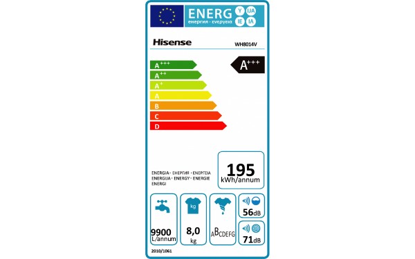 HISENSE WH8014V - &Eacute;tiquette &eacute;nergie