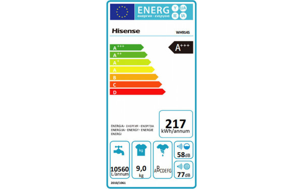 HISENSE WH914S - &Eacute;tiquette &eacute;nergie