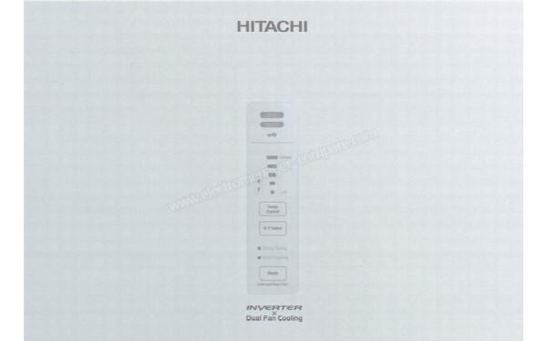 HITACHI R-BGX411PRU0-GS - Panneau de commandes