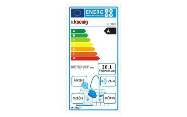 H KOENIG SLC80 - &Eacute;tiquette &eacute;nergie