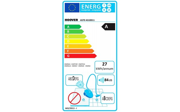 HOOVER AS70_AS10 - &Eacute;tiquette &eacute;nergie