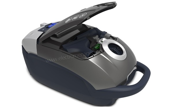 HOOVER ATC18LI - Vue 3/4 gauche capot ouvert (cr&eacute;dit : Boulanger)