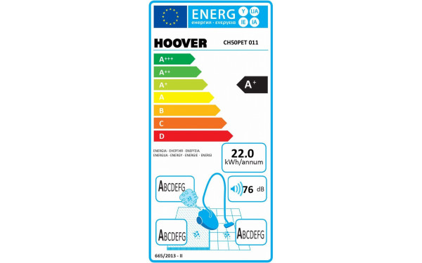 HOOVER CH50PET - &Eacute;tiquette &eacute;nergie