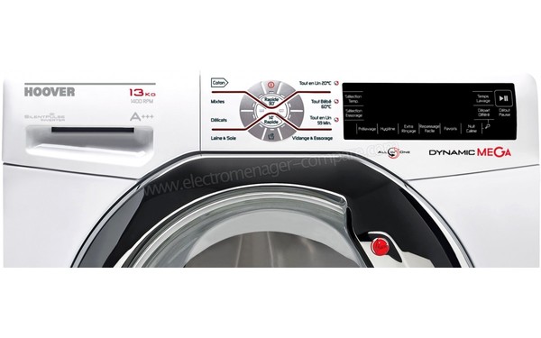 HOOVER DMT 413AH/1 - Panneau de commandes (cr&eacute;dit : Boulanger)