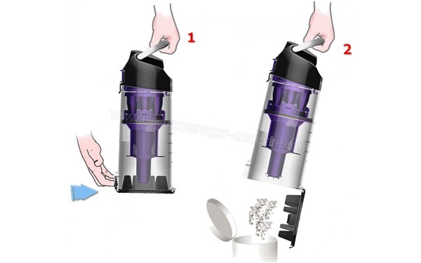 HOOVER GL1184 - Syst&egrave;me de vidage du bac