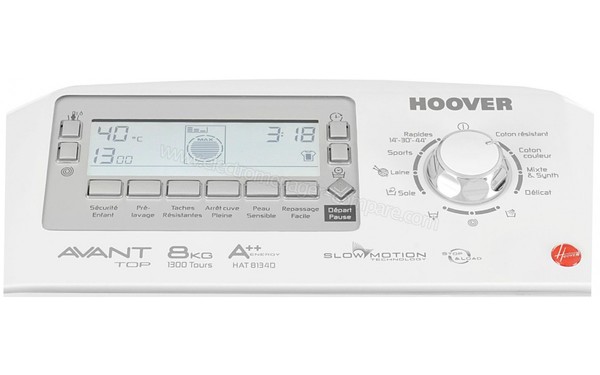 HOOVER HAT8134D - Panneau de commandes