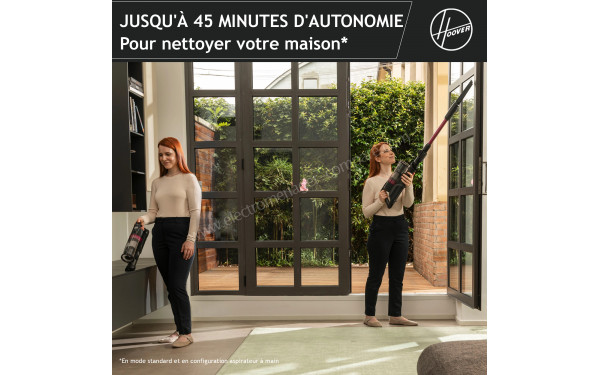 HOOVER HF1P10HX - Autonomie jusqu'&agrave; 45 minutes