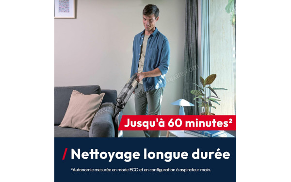 HOOVER HF3CZ10PX - Autonomie jusqu'&agrave; 60 minutes