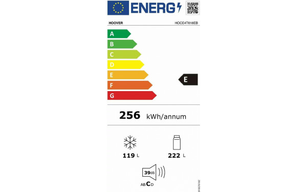 HOOVER HOCE4T618EB - &Eacute;tiquette &eacute;nergie v2