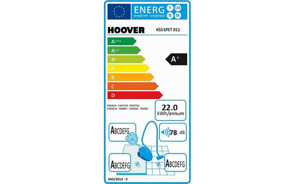 HOOVER KS51PET - &Eacute;tiquette &eacute;nergie