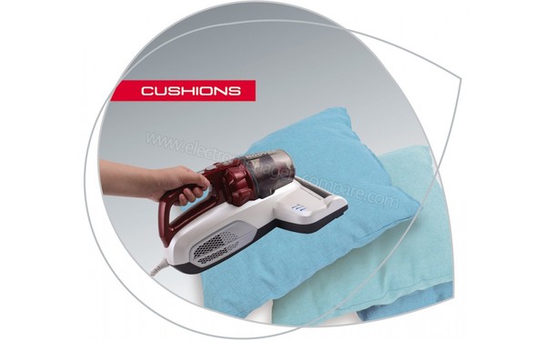 HOOVER MBC500UV - Mode aspiration sur coussin (cr&eacute;dit : Darty)