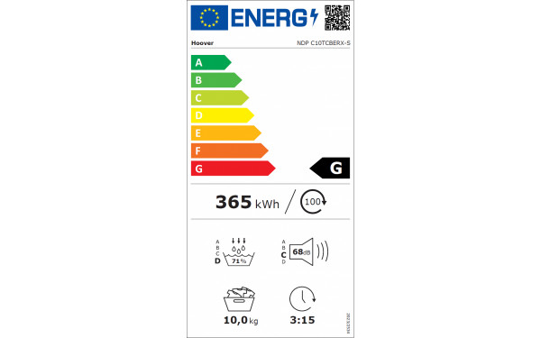 HOOVER NDPC10TCBERX-S - &Eacute;tiquette &eacute;nergie v2