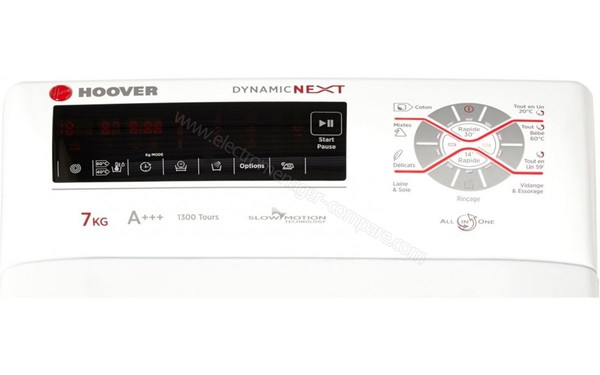 HOOVER NEXT S373TA - Panneau de commandes (cr&eacute;dit : Boulanger)