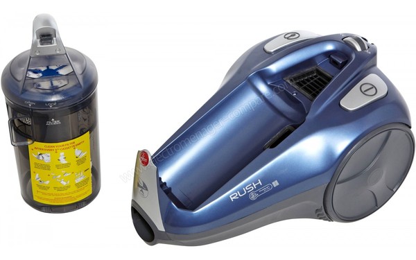 HOOVER RU80_RU40 - Vue 3/4 droite avec bac extrait (cr&eacute;dit : Boulanger)