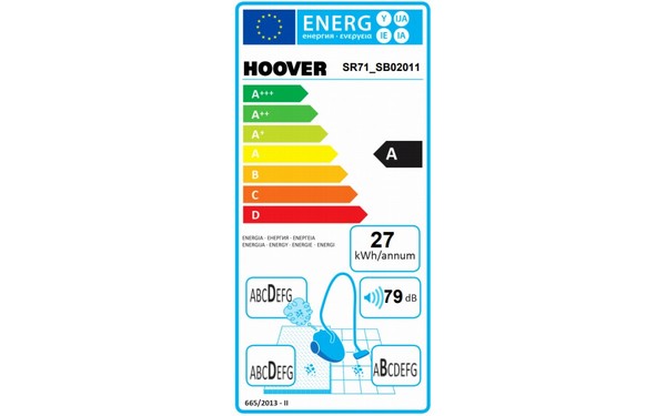 HOOVER SR71_SB02 - &Eacute;tiquette &eacute;nergie