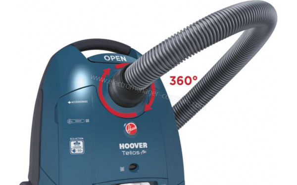HOOVER TE29PAR - Rotation &agrave; 360&deg; du flexible