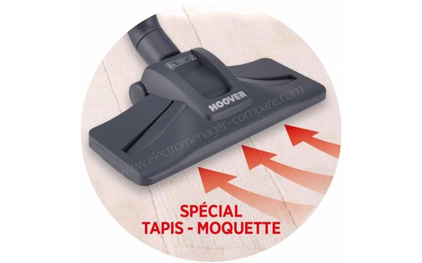 HOOVER TE70_TE58 - Brosse tapis - moquettes (cr&eacute;dit : Boulanger)