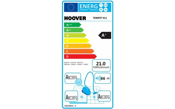 HOOVER TE80PET - &Eacute;tiquette &eacute;nergie