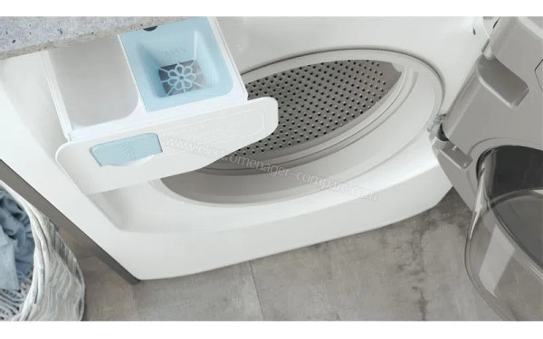 HOTPOINT AQ104D497SDEU/BN - Zoom sur le tiroir lessiviel