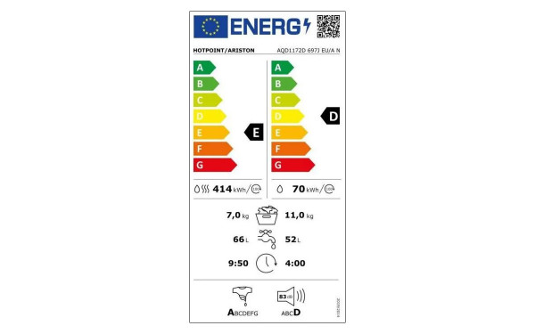 HOTPOINT AQD1172D697JEU/AN - &Eacute;tiquette &eacute;nergie v2