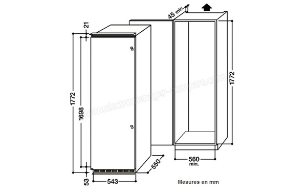 HOTPOINT BCB 31 AA V AI (FR) - Schema d'encastrement