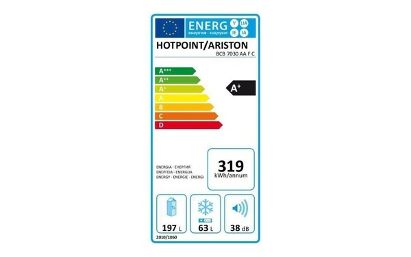 HOTPOINT BCB 7030 AA F C - &Eacute;tiquette &eacute;nergie