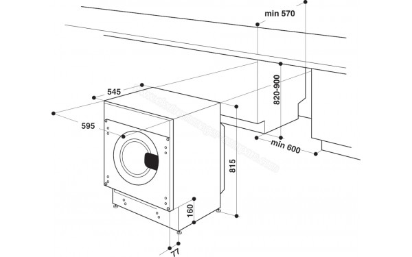 HOTPOINT BI WDHG 861484 EU - Dimensions