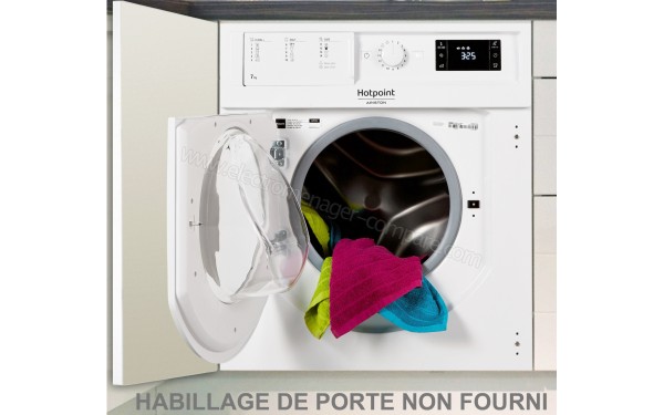 HOTPOINT BI WMHG 71484 EU - Vue de face hublot ouvert (cr&eacute;dit : Boulanger)