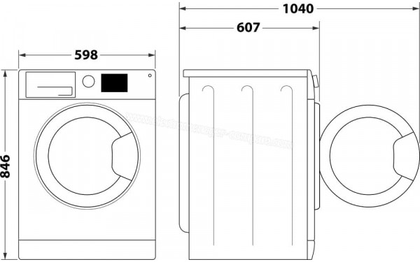HOTPOINT CHD84MWBSEE - Dimensions