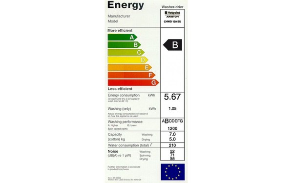 HOTPOINT CHWD 129 EU - &Eacute;tiquette &eacute;nergie