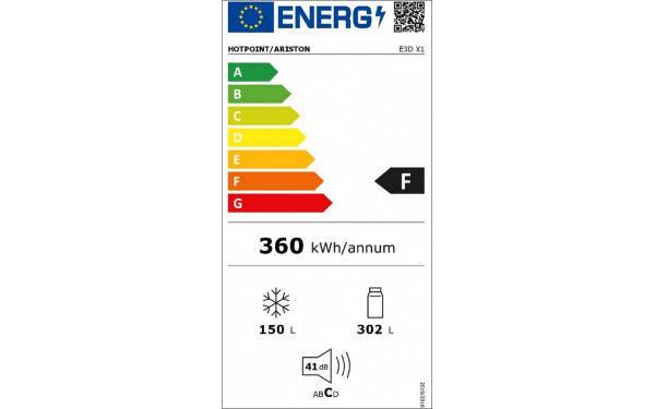 HOTPOINT E3DX1 - &Eacute;tiquette &eacute;nergie v2