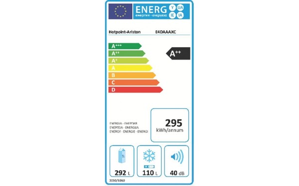 HOTPOINT E4D AAA X C - &Eacute;tiquette &eacute;nergie