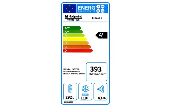 HOTPOINT E4D AA X C - &Eacute;tiquette &eacute;nergie