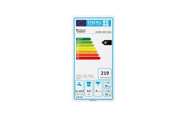HOTPOINT ECO8D 1492 K (EU) - &Eacute;tiquette &eacute;nergie