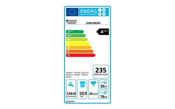 HOTPOINT EFMF 1043 FR - &Eacute;tiquette &eacute;nergie