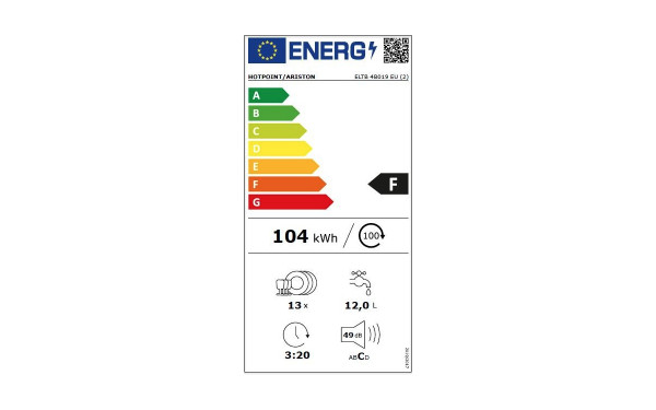 HOTPOINT ELTB 4B019 EU - &Eacute;tiquette &eacute;nergie v2