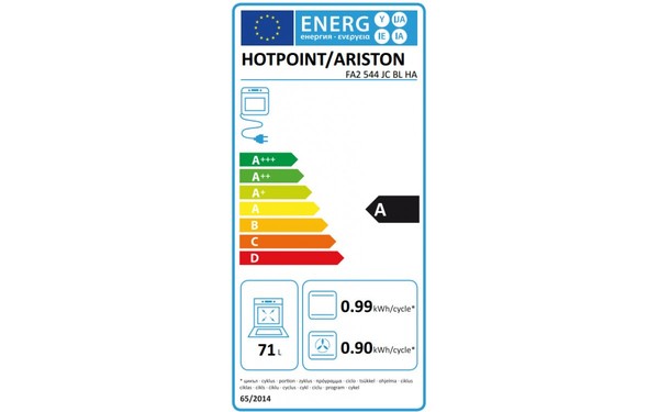 HOTPOINT FA2 544 JC BL HA - &Eacute;tiquette &eacute;nergie