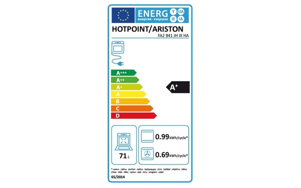 HOTPOINT FA2 841 JH IX HA - &Eacute;tiquette &eacute;nergie