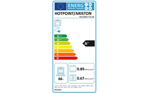 HOTPOINT FA4 840 P IX HA - &Eacute;tiquette &eacute;nergie