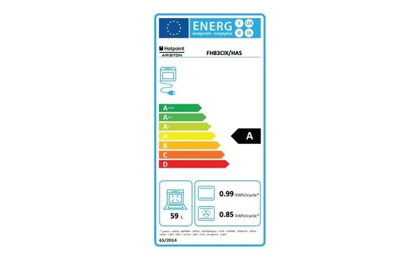 HOTPOINT FH 83 C (IX)/HA S - &Eacute;tiquette &eacute;nergie
