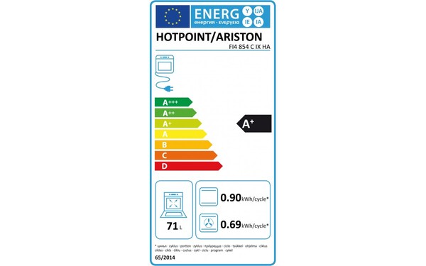 HOTPOINT FI4 854 C IX HA - &Eacute;tiquette &eacute;nergie