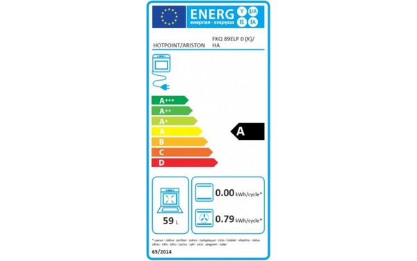 HOTPOINT FKQ 89ELP 0 (K)/HA - &Eacute;tiquette &eacute;nergie