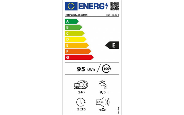 HOTPOINT H2FHL626X - &Eacute;tiquette &eacute;nergie v2