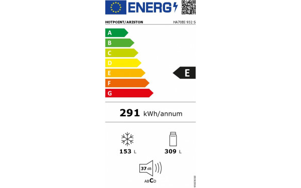 HOTPOINT HA70BI932S - &Eacute;tiquette &eacute;nergie v2