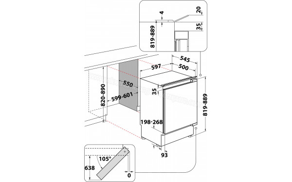 HOTPOINT HABUL011 - Dimensions