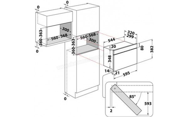 HOTPOINT HAM212OX - Dimensions