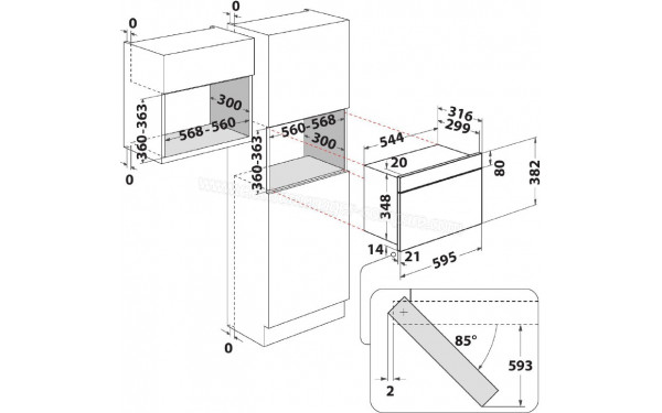 HOTPOINT HAMK11B - Dimensions