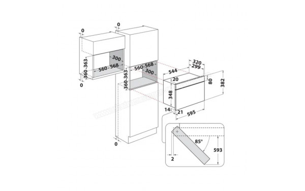HOTPOINT HAMN13BB - Dimensions