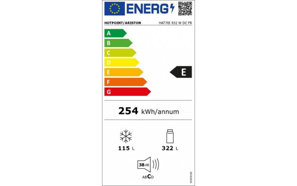 HOTPOINT HAT70I932WDCFR - &Eacute;tiquette &eacute;nergie v2