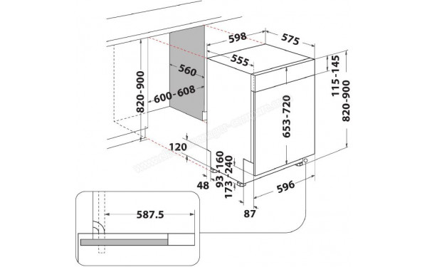 HOTPOINT HBC3C41W - Dimensions